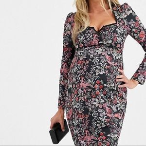 Hope and ivy maternity floral dress, UK size 10